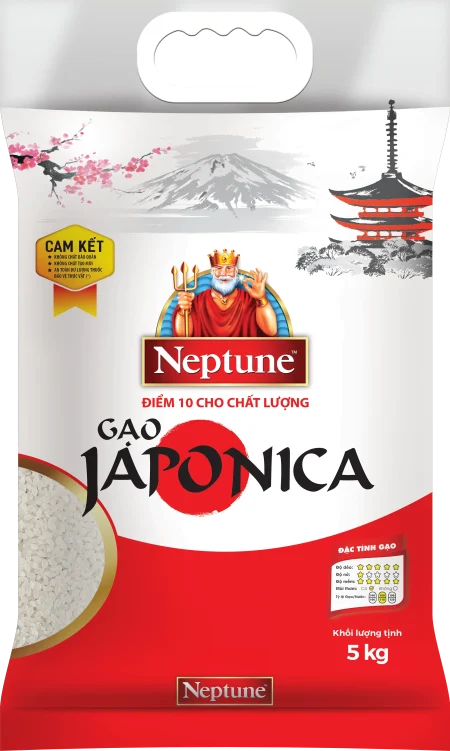 Gạo Nhật Japonica Neptune - Túi 5kg