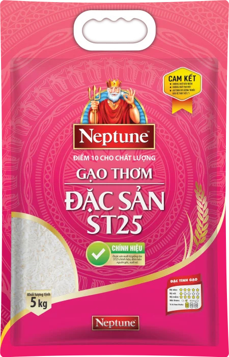 Gạo thơm đặc sản Neptune ST25 - Túi 5kg