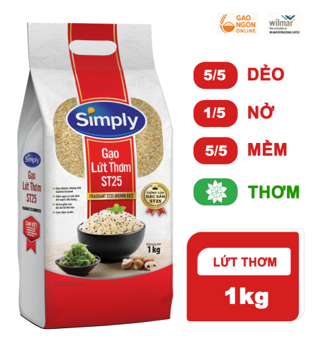 Gạo Lứt Thơm ST25 Simply