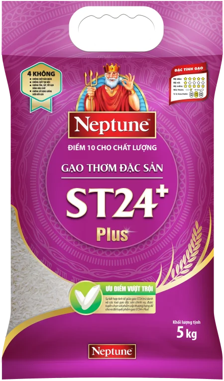 Gạo thơm đặc sản Neptune ST24+ Plus